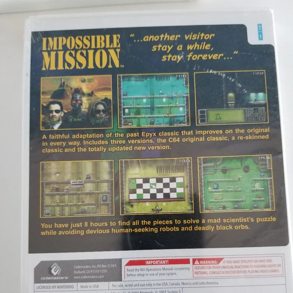 Wii Mint condition Mission impossible, never been oppened